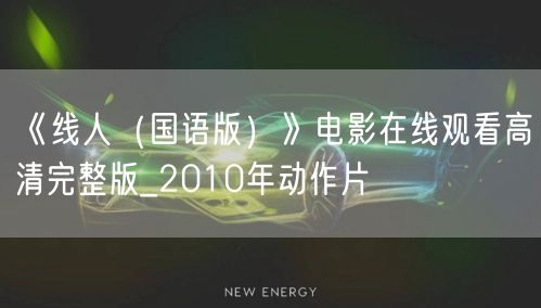 《线人（国语版）》电影在线观看高清完整版_2010年动作片