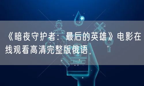 《暗夜守护者：最后的英雄》电影在线观看高清完整版俄语